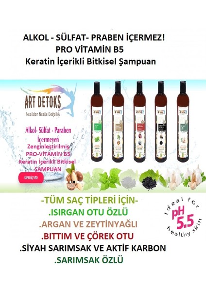 Art Detoks Argan Zeytin Yağlı Şampuan 700 ml