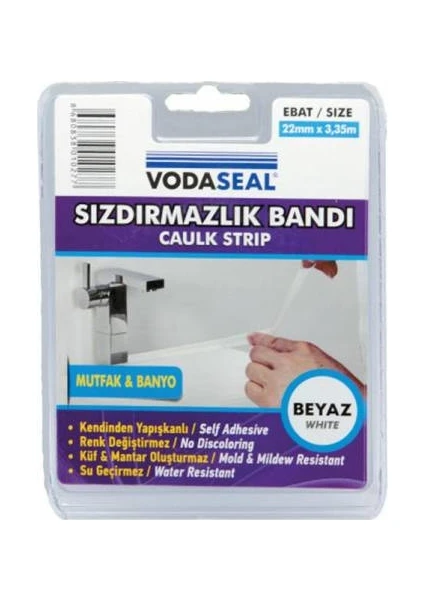 Banyo Küvet Lavabo Kenar Sızdırmazlık Bandı 3,35 m x 22 mm