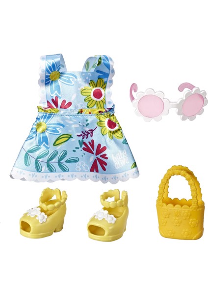 Hasbro Baby Alive Minik Bebeğim Moda Seti Mavi-Çiçekli E6645-E7144