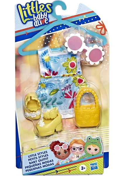 Hasbro Baby Alive Minik Bebeğim Moda Seti Mavi-Çiçekli E6645-E7144