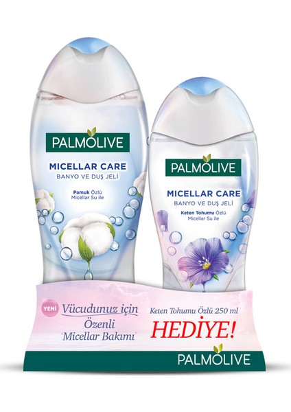 Micellar Pamuk ve Keten Tohumu Duş Jeli 500 ml + 250 ml