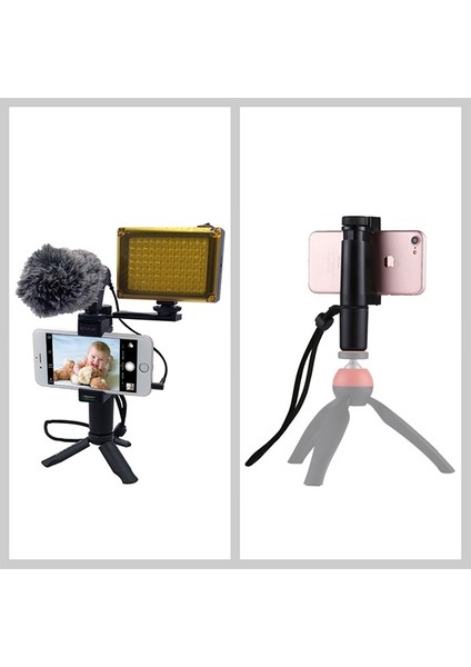 Puluz Video Grip Telefon Elde Tutucu + Bileklik Tripod Adaptörü AL-32359