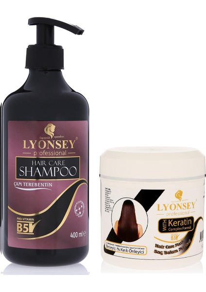 Çam Terebentin Özlü Şampuan 400 ml + Keratin Komplex Saç Maskesi 500 ml