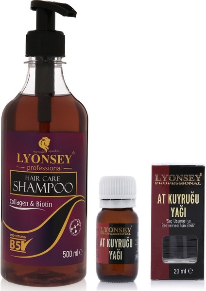 Collagen&biotin Şampuan 500 ml + At Kuyruğu Saç Uzatıcı Yağ 20 ml