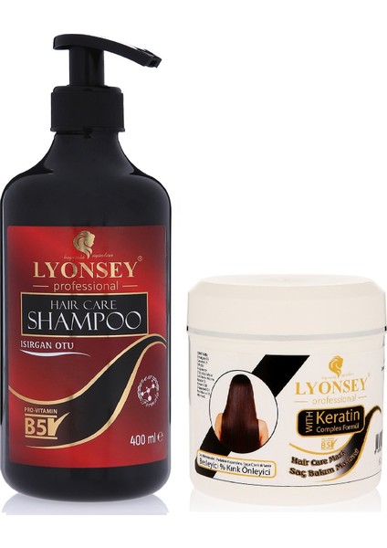 Isırgan Otu Özlü Şampuan 400 ml + Keratin Komplex Saç Maskesi 500 ml