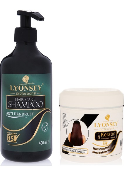 Kepek Şampuan 400 ml + Keratin Komplex Saç Maskesi 500 ml