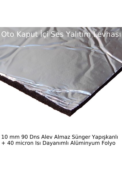 Kaput Motor Ses Yalıtım Levhası Araç Oto Ses Izolasyon 100 x 150 cm