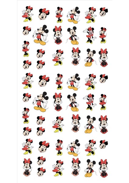 Minnie Tırnak Dövmesi - Tırnak Tattoo - Nail Art - Tırnak Sticker modelleri