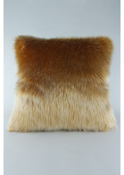 Peluş Kırlent Kılıfı Hardal