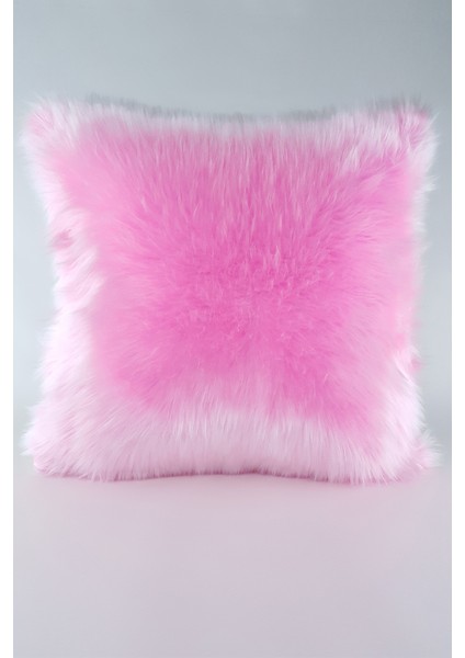 Peluş Kırlent Kılıfı Pembe