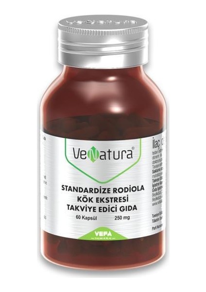Standardize Rodiola Kök Ekstresi 60 Kapsül