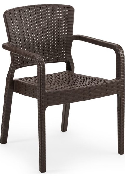 Rattan Plastik Venge Dış Mekan Bahçe Masa Sandalye Takımı