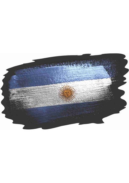 Arjantin Bayrağı Sticker - 18080 Renkli 8 x 13.5 cm