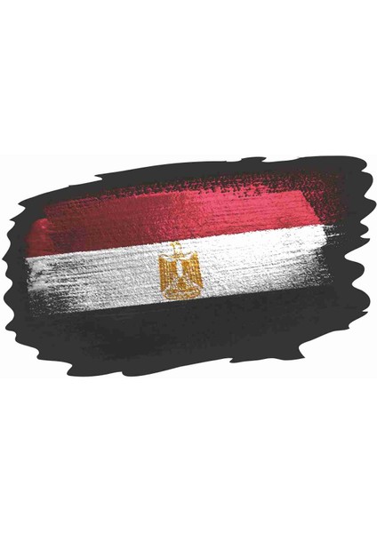 Mısır Bayrağı Sticker - 18085 Renkli 6 x 10 cm