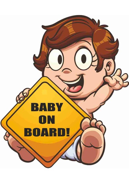 Baby On Board Sticker - 21018 Renkli 12 x 10 cm