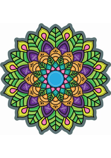 Mandala Sticker - 20602 Renkli 12 x 12 cm