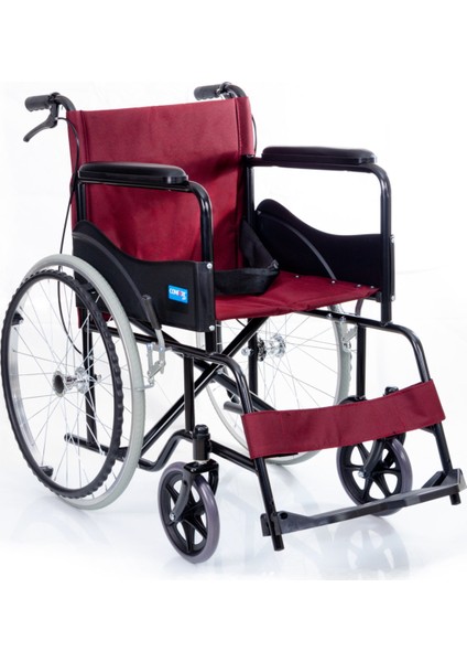 Comfort Plus KY809 Bordo Kumaş Standart Tekerlekli Sandalye