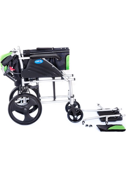 KY863LAJ-A12 Alüminyum Transfer Özellikli Refakatçı Frenli Hafif Tekerlekli Sandalye fırsatları