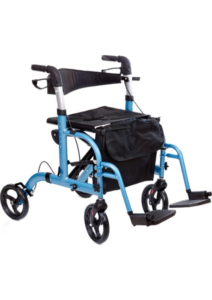 BZ9124A Lüx Ayak Pedallı Alüminyum Rolatör Yürüteç