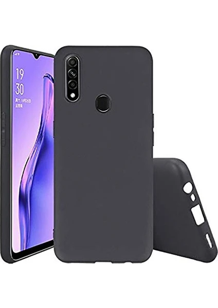 Case 4U Oppo A31 Kılıf Klasik Mat Renkli Yumuşak Premier Silikon Siyah