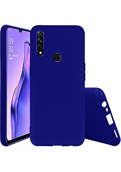 Case 4U Oppo A31 Kılıf Klasik Mat Renkli Yumuşak Premier Silikon Lacivert