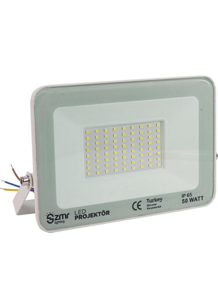 IP65 50 Watt 220V Slim Kasa LED 6500K Beyaz Projektör