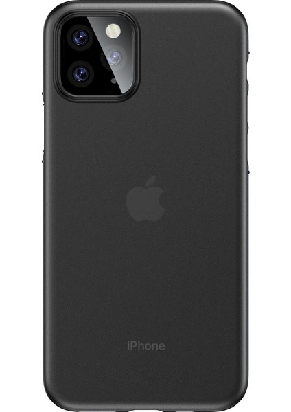 Apple iPhone 11 Pro Max Cafele Wing Serisi İnce Silikon Kılıf - Füme