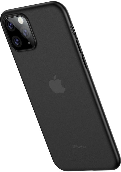 Apple iPhone 11 Pro Max Cafele Wing Serisi İnce Silikon Kılıf - Füme