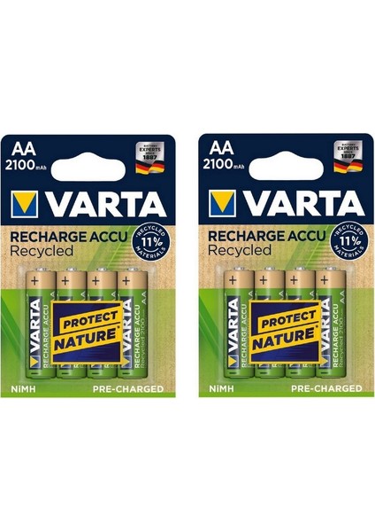 8 x 2100 Mah AA + 8 x 800 Mah AAA Şarjlı Pil