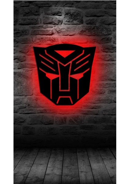 Ledli Transformers Ahşap Tablo