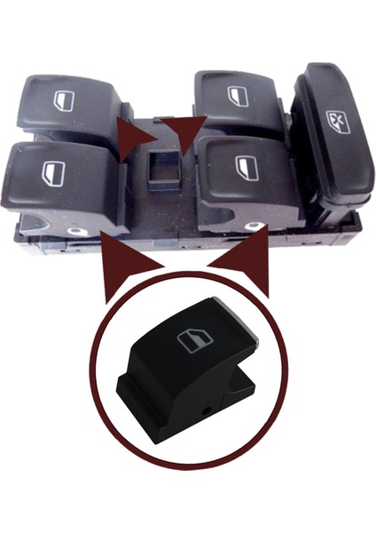 BDP998 Vw Golf Mk7 Passat B8 Tiguan Touran Seat Skoda İçin Cam Açma Düğme Kapağı 5G0959857 indirimleri