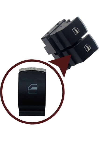 BDP994 Vw Golf Jetta 5 6 Passat B6 Tiguan Touran Polo İçin Cam Açma Düğme Kapağı 5ND959857 indirimleri