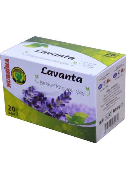 Lavanta Bitkisel Karışımlı Çay 20'li