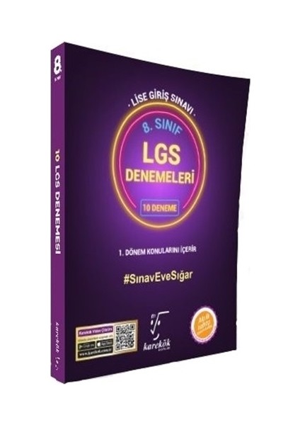 8. Sınıf LGS 1. Dönem Konuları 10 Deneme Sınavı Seti