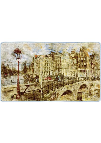 Kaymaz Deri Taban Banyo Paspas Takımı 50 x 60 cm - 60 x 100 cm