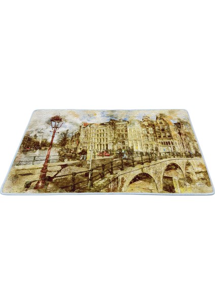 Kaymaz Deri Taban Banyo Paspas Takımı 50 x 60 cm - 60 x 100 cm