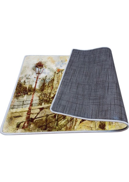 Kaymaz Deri Taban Banyo Paspas Takımı 50 x 60 cm - 60 x 100 cm