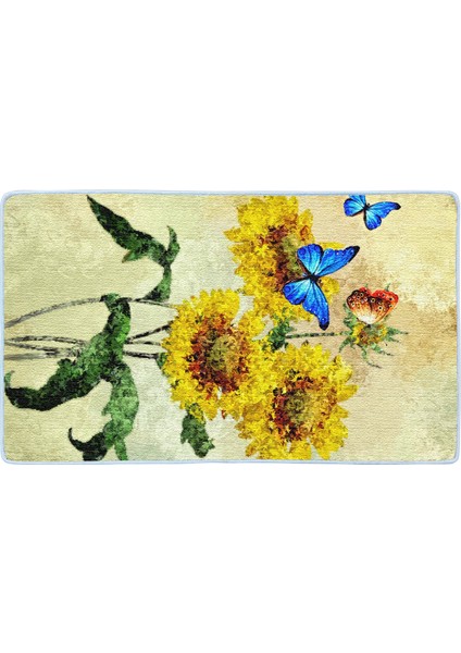 Kaymaz Deri Taban Banyo Paspas Takımı 50 x 60 cm - 60 x 100 cm