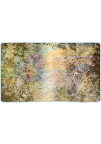 Kaymaz Deri Taban Banyo Paspas Takımı 50 x 60 cm - 60 x 100 cm