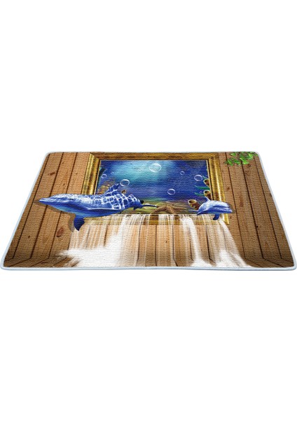 Kaymaz Deri Taban Banyo Paspas Takımı 50 x 60 cm - 60 x 100 cm