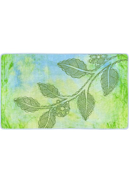 Kaymaz Deri Taban Banyo Paspas Takımı 50 x 60 cm - 60 x 100 cm