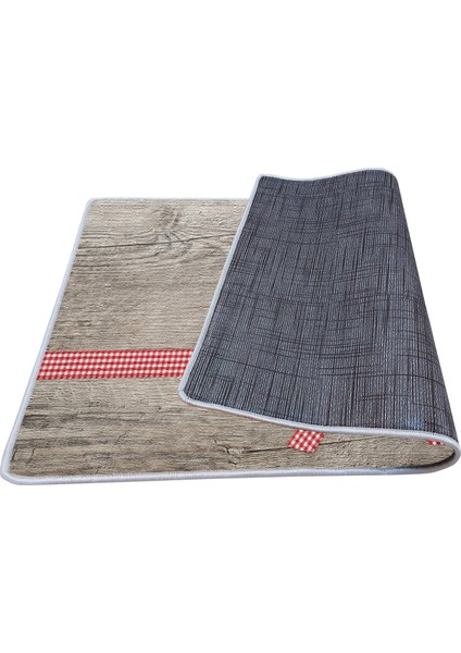 Kaymaz Deri Taban Banyo Paspas Takımı 50 x 60 cm - 60 x 100 cm