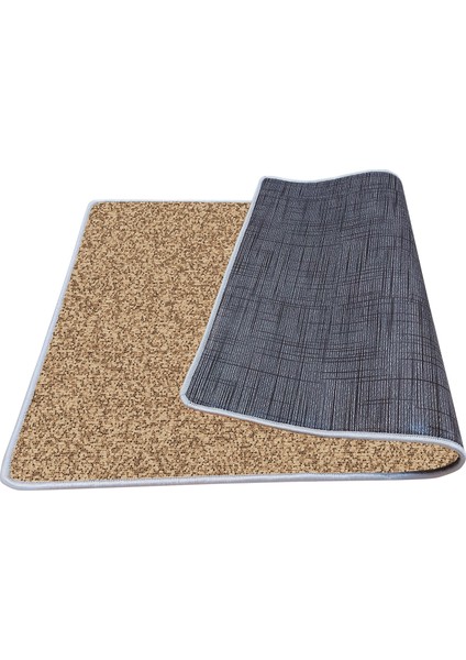 Kaymaz Deri Taban Banyo Paspas Takımı 50 x 60 cm - 60 x 100 cm