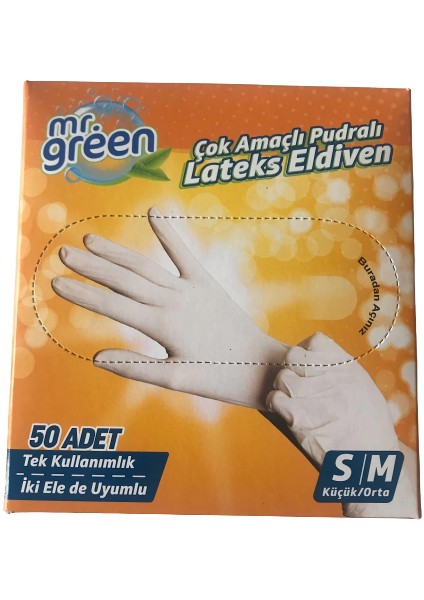 Eldiven S/m Beyaz 50'li