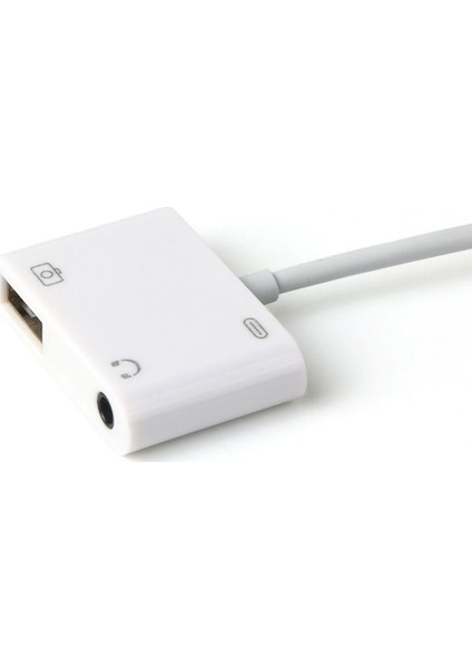 iPhone Lightning 3.5 mm Kulaklık ve USB 3.0 Kamera Hub Adaptör