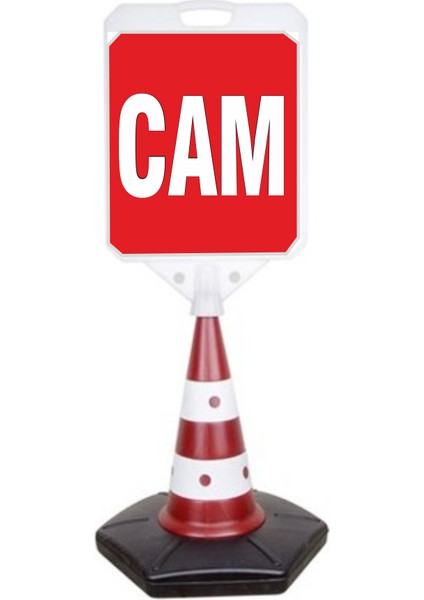 Cam Temalı Reklam ve Uyarı Dubası Tekli