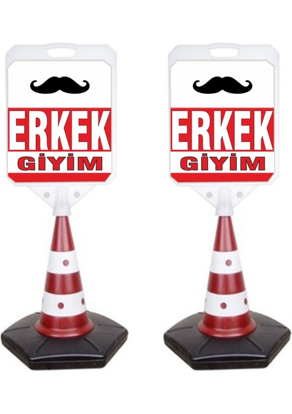 Erkek Giyim Temalı Reklam ve Uyarı Dubası 2'li