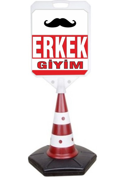 Erkek Giyim Temalı Reklam ve Uyarı Dubası Tekli