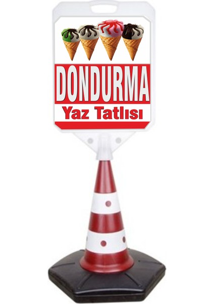 Dondurma Temalı Reklam ve Uyarı Dubası Tekli