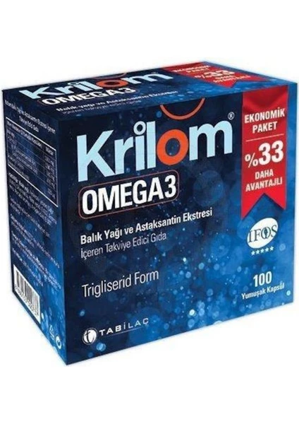 Krilom Omega3 100 Yumuşak Kapsül